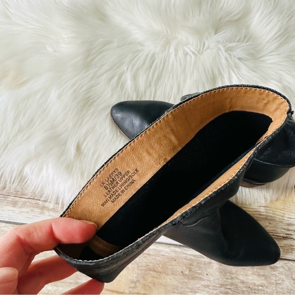 Lucky Brand Laerys Black Leather Boots Shoes 8.5 - Picture 13 of 16